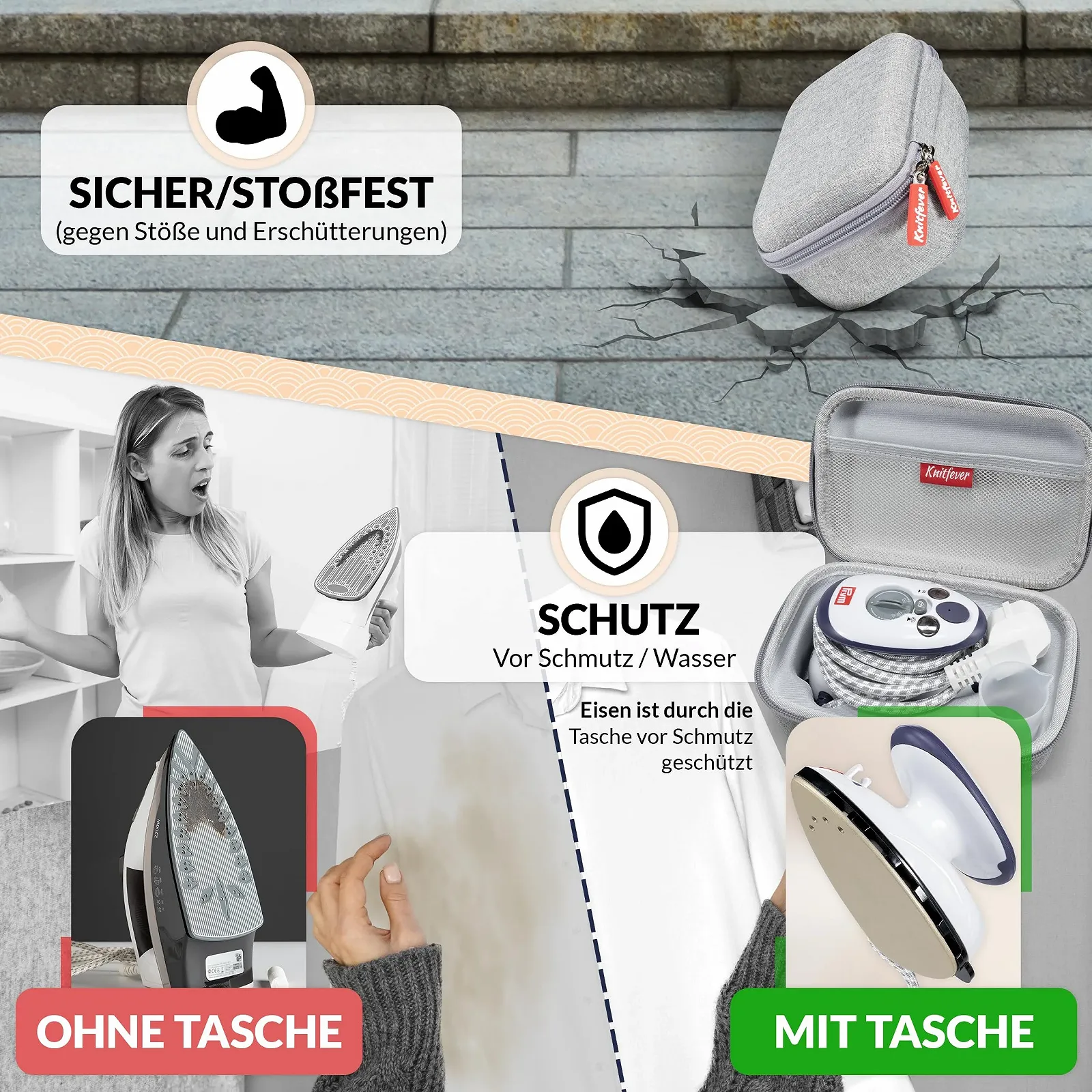 Дорожня праска Prym Mini з сумкою Knitfever, фото №7