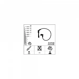 Комплект проводів запалювання NGK 4069 для OPEL - Фото 1