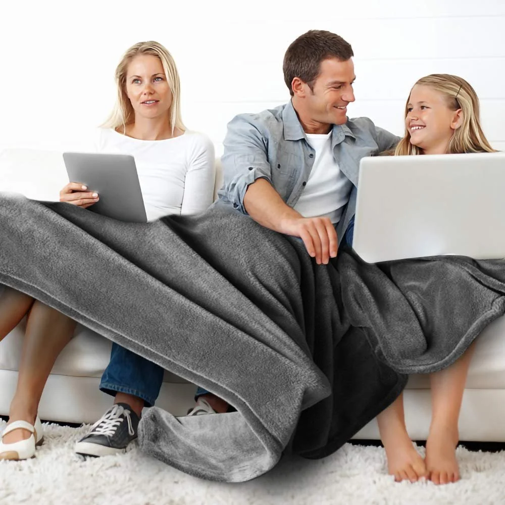 Пухнаста Покривало Einfeben 220 x 240 см, високоякісна суперм’яка флісова Покривало як покривало для дивана або вітальні, фото №7