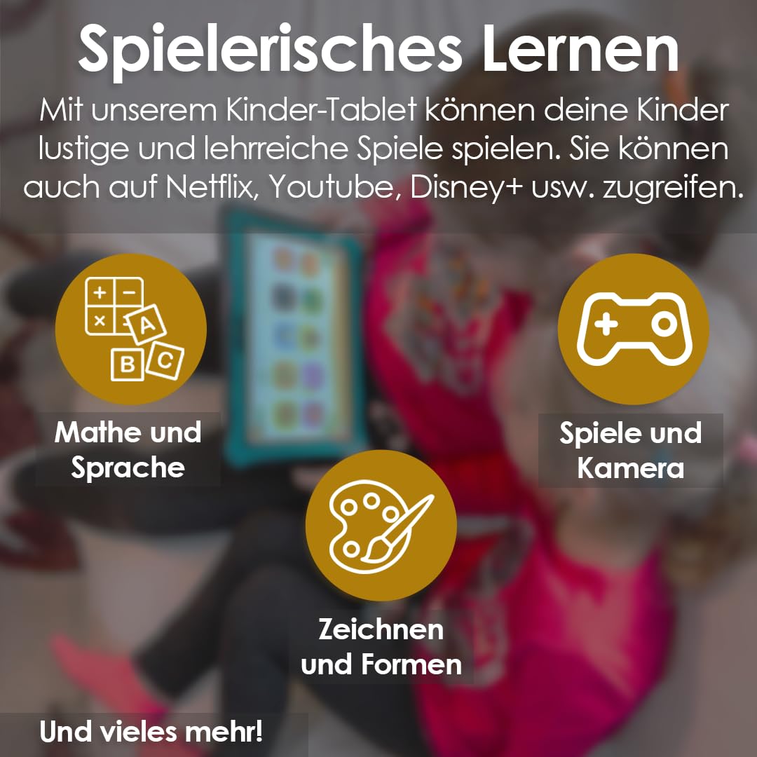 Планшет AngelTech KinderПланшет XL 10 дюймів HD 3 + 4 ГБ ОЗУ 32 + 64 ГБ ПЗУ Синій, фото №4