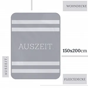 М'яка Покривало для дивану 150 x 200 см - флісова Покривало - час відпочинку на дивані сірого кольору - Dream Heroes synthetic.ua - Фото 1