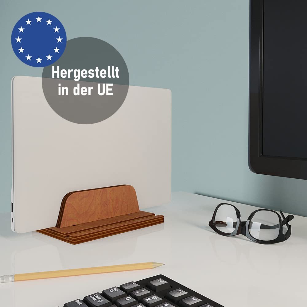 Подставка вертикальная для ноутбука, коричневая, фото №3 Подставка вертикальная для ноутбука, коричневая, фото №3