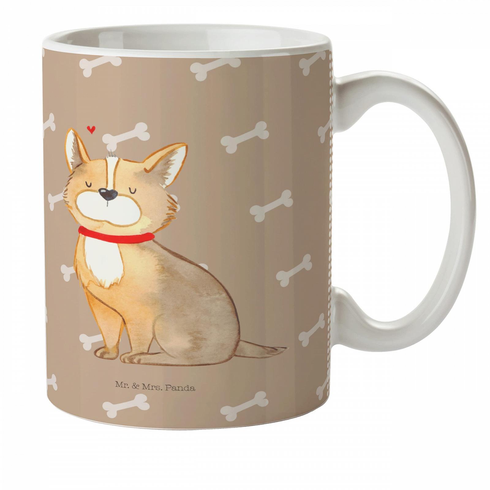 Дитяча Кружка Mr. & Mrs. Panda Щасливий Пес Corgie Серце Пластикова Небиткий Кухоль, фото №1
