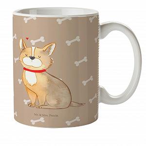 Детская Кружка Mr. & Mrs. Panda Счастливый Пес Corgie Сердце Пластиковая Небьющаяся Кружка - Фото 1