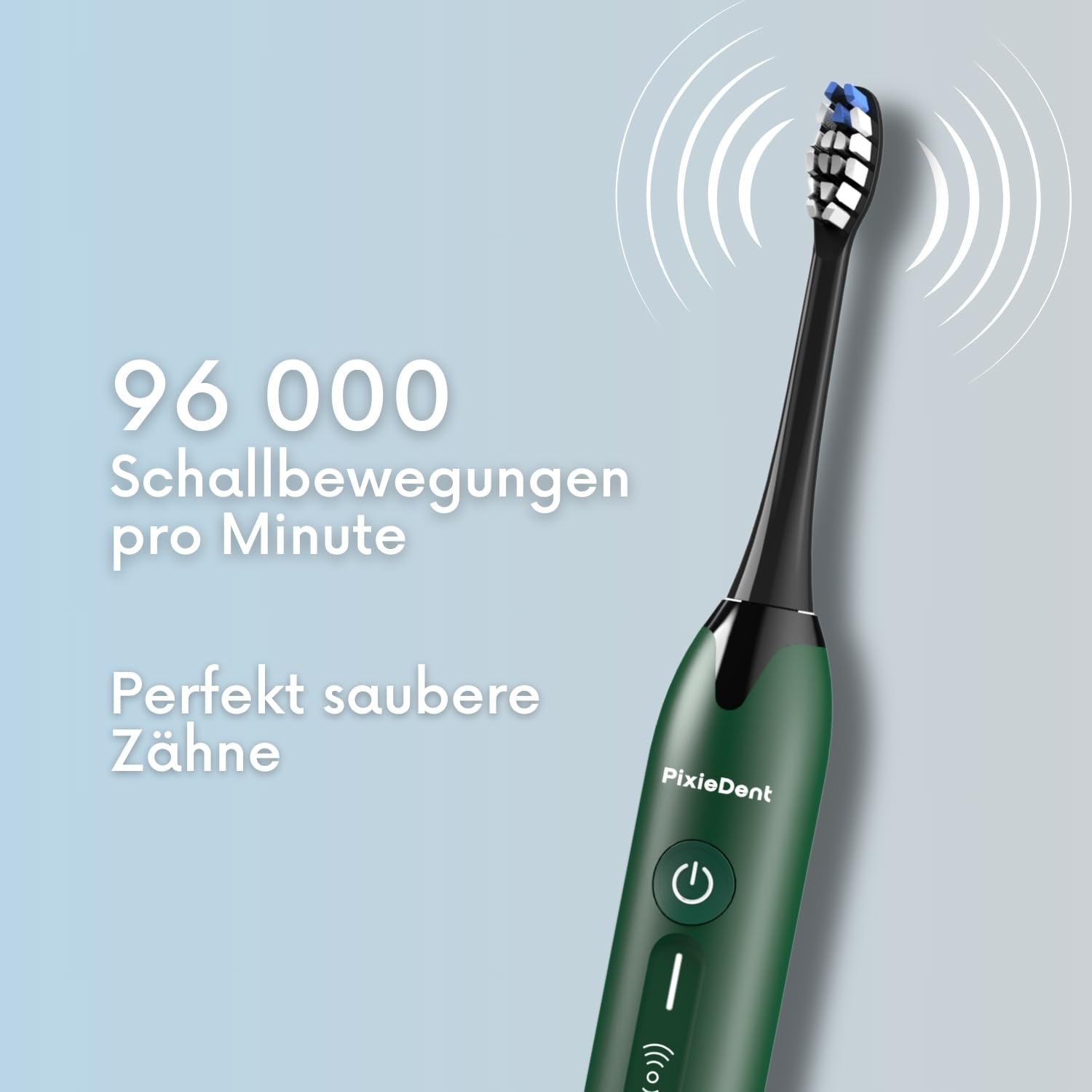 Електрична звукова зубна щітка PixieDent Onyx White 5 режимів 4 рівні потужності 96000 рухів дорожній чохол, фото №4