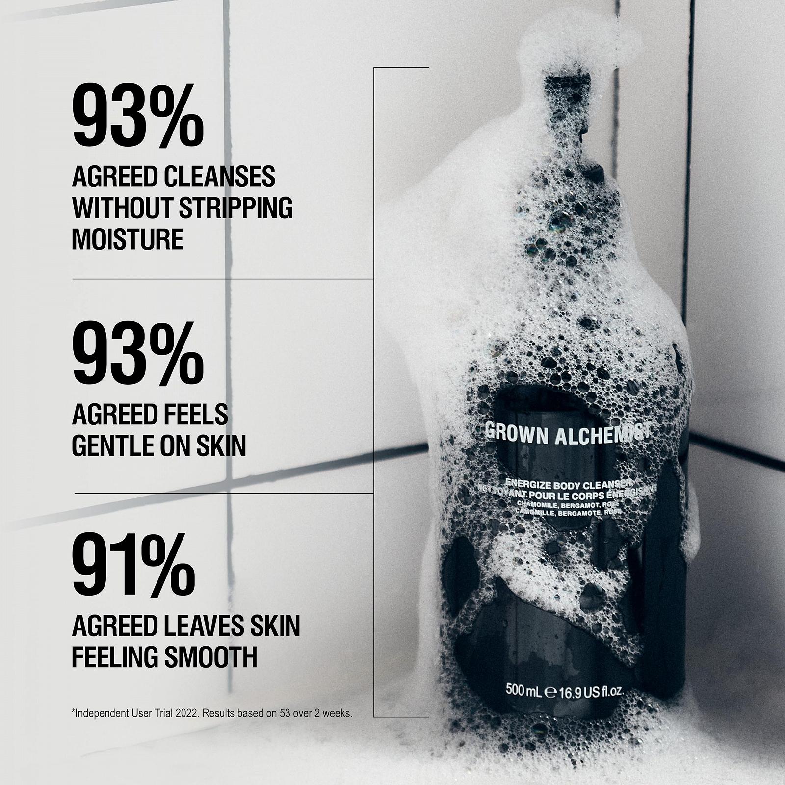 Очищающее средство для тела Grown Alchemist Energize Ромашка, Бергамот, Роза 500 мл, фото №3