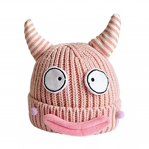 В'язана шапка з ріжками Horn, Тепла зимова дитяча - Фото 1