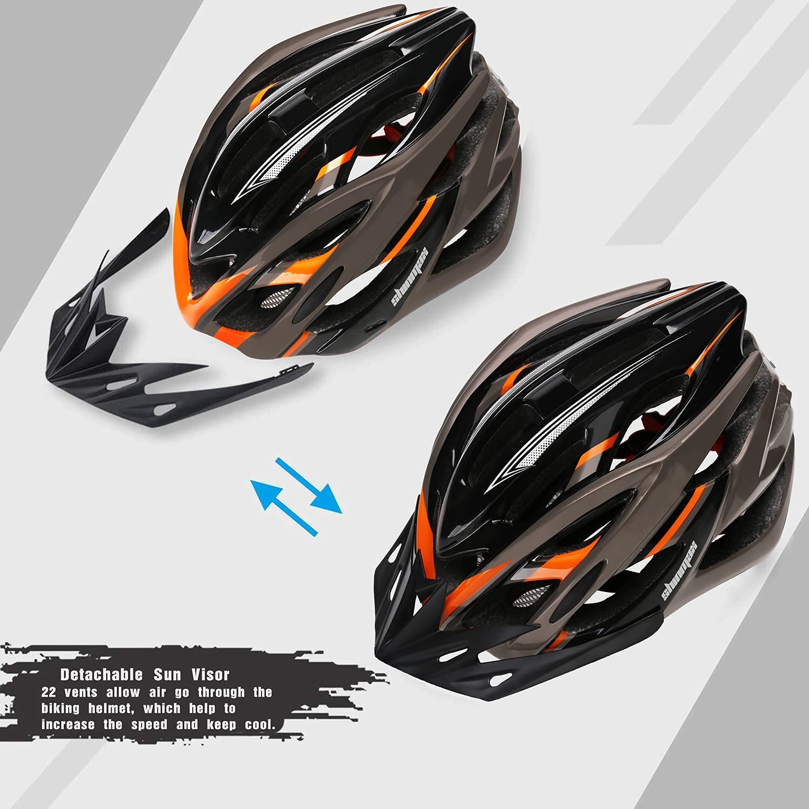 Велосипедний шолом Shinmax MTB 57-62 см, фото №2
