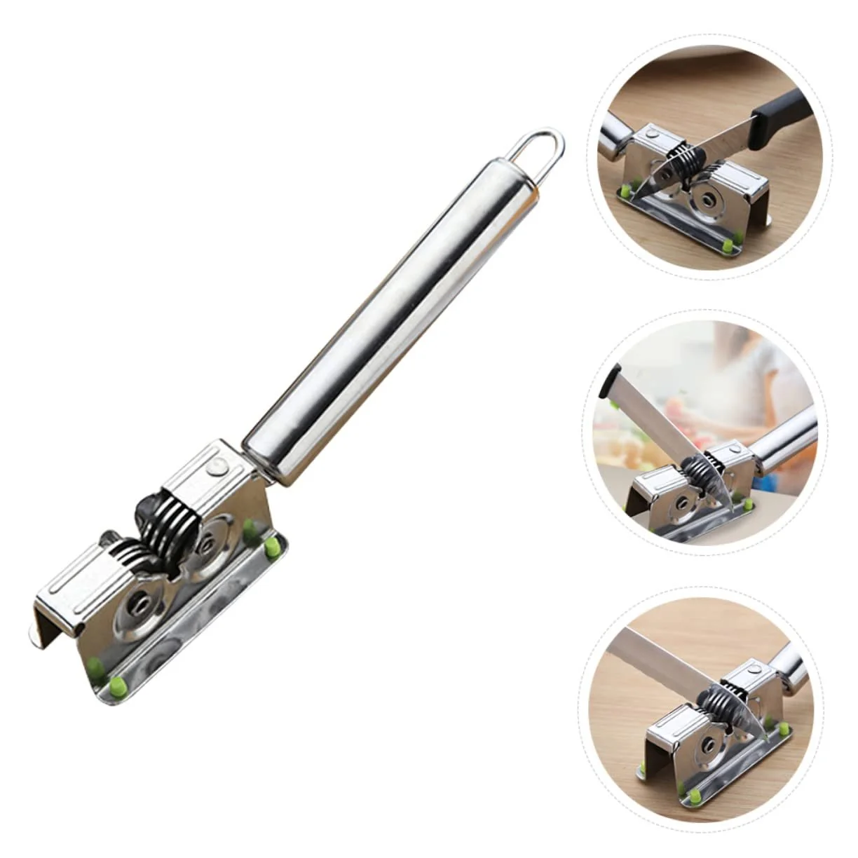 Точилка для ножей универсальная нержавеющая сталь эргономичная серебристая, фото №9