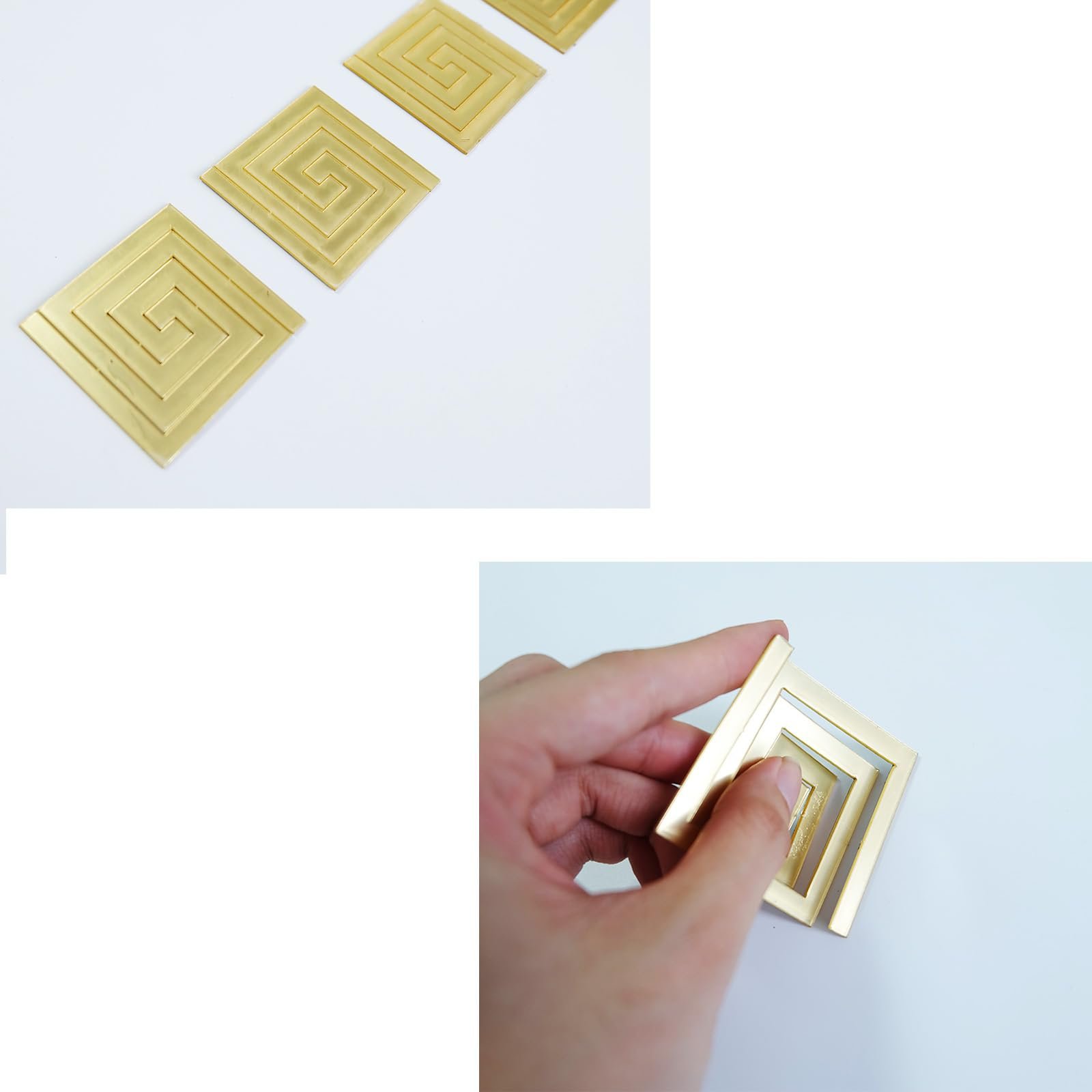 Набір наклейок на стіну 60 шт. Mirror Stickers Gold Living Room Bedroom Kitchen, фото №3 Набір наклейок на стіну 60 шт. Mirror Stickers Gold Living Room Bedroom Kitchen, фото №3