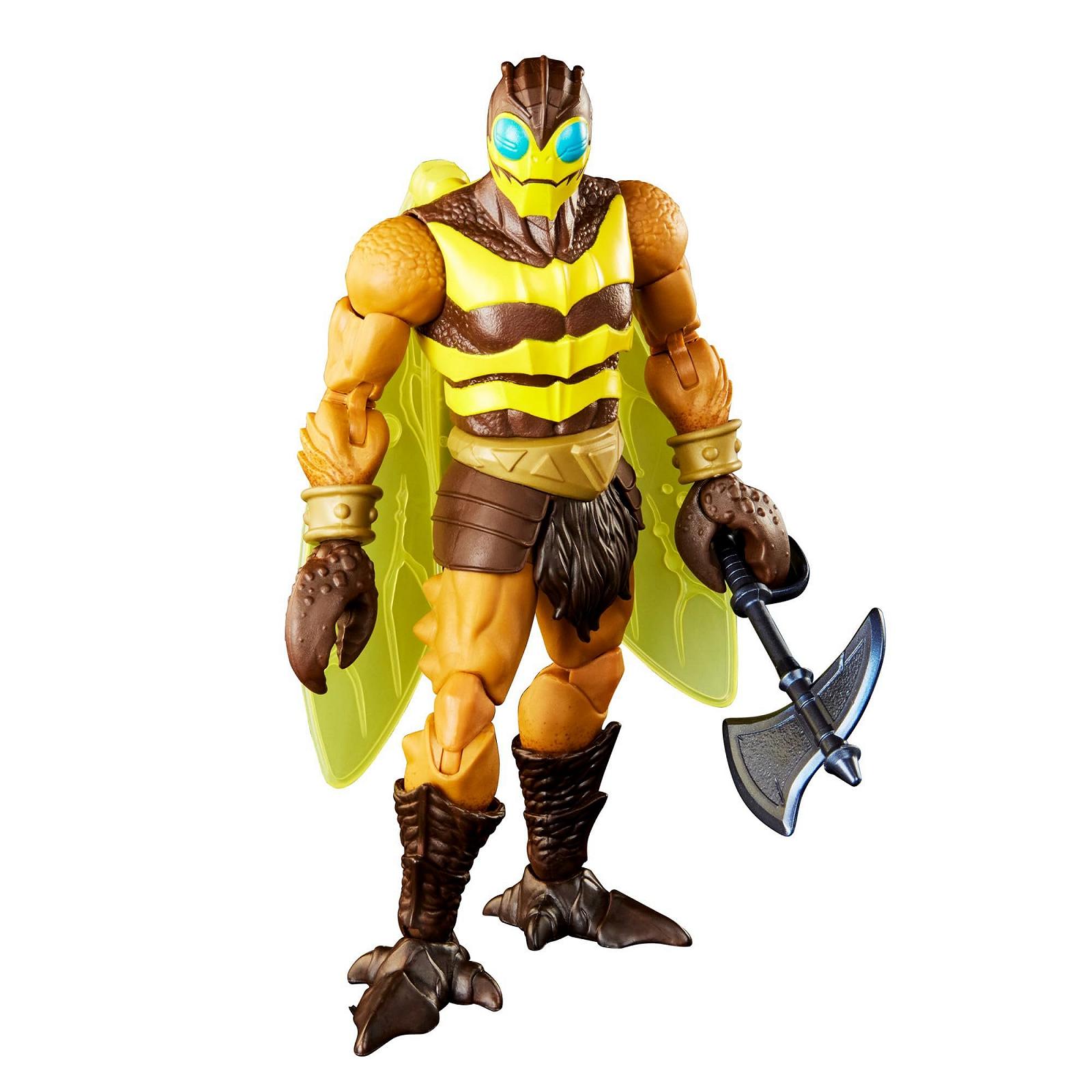 Фигурка Masters of the Universe Revelation to New Eternia Базз-Офф, 18 см, 30 подвижных суставов, оружие и сменные головы, фото №6