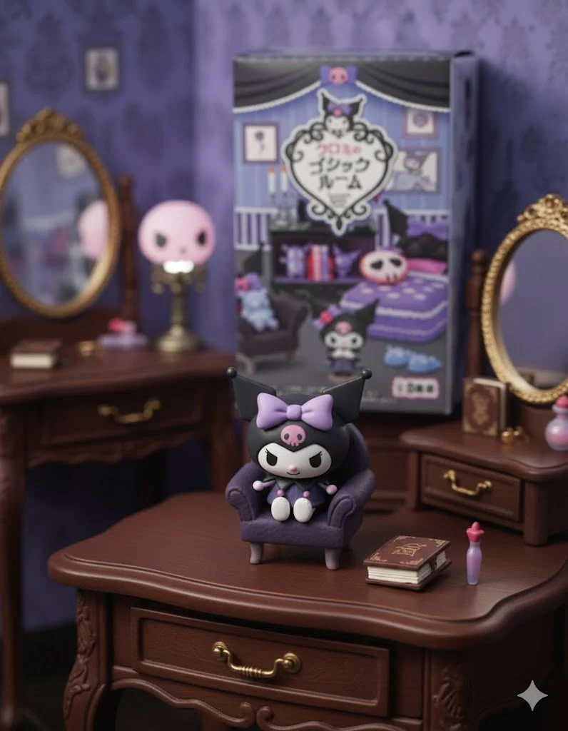 Игрушка Kuromi фигурка готическая комната столик, фото №1