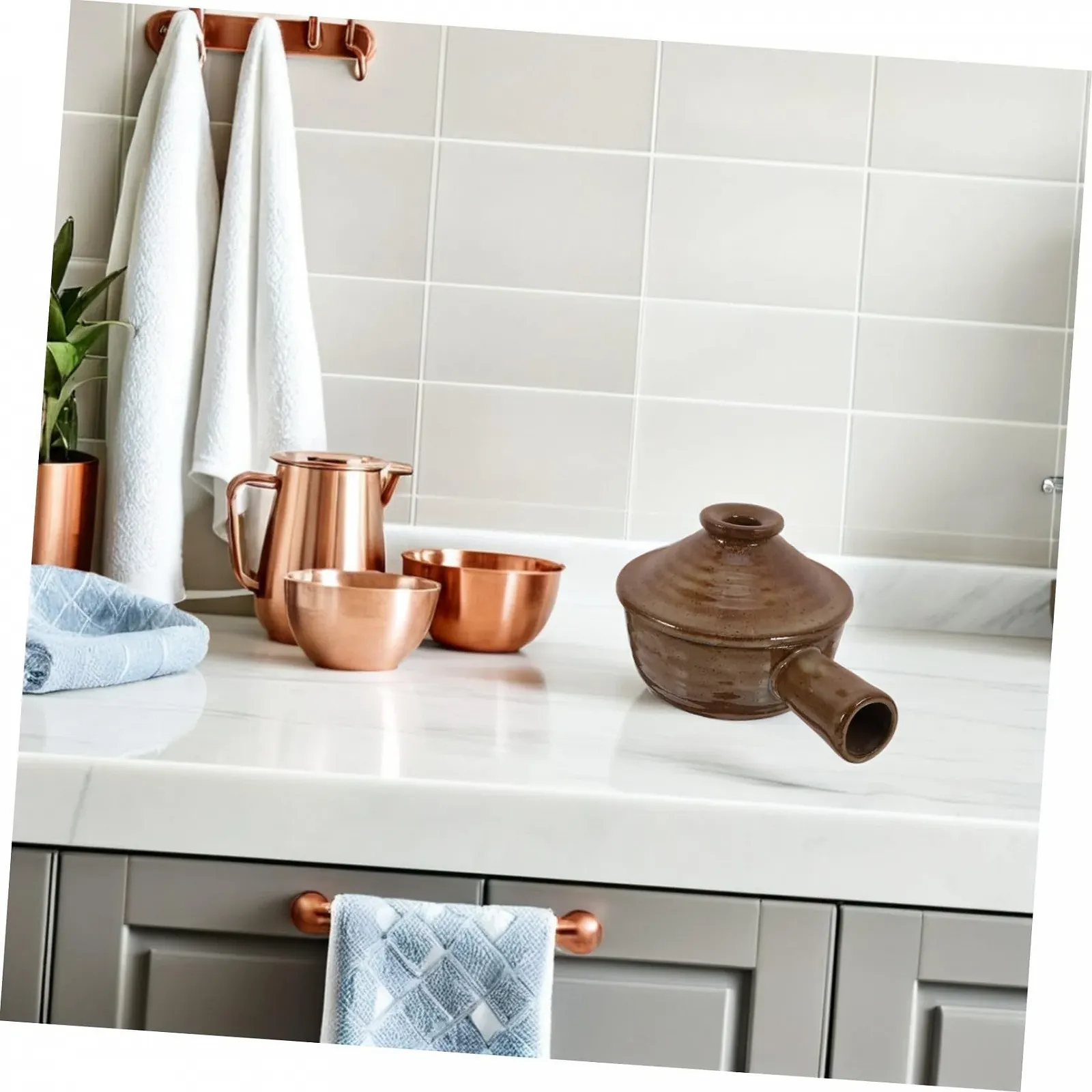 Кастрюля с крышкой TOYANDONA набор 2 шт. керамическая для микроволновки, фото №5