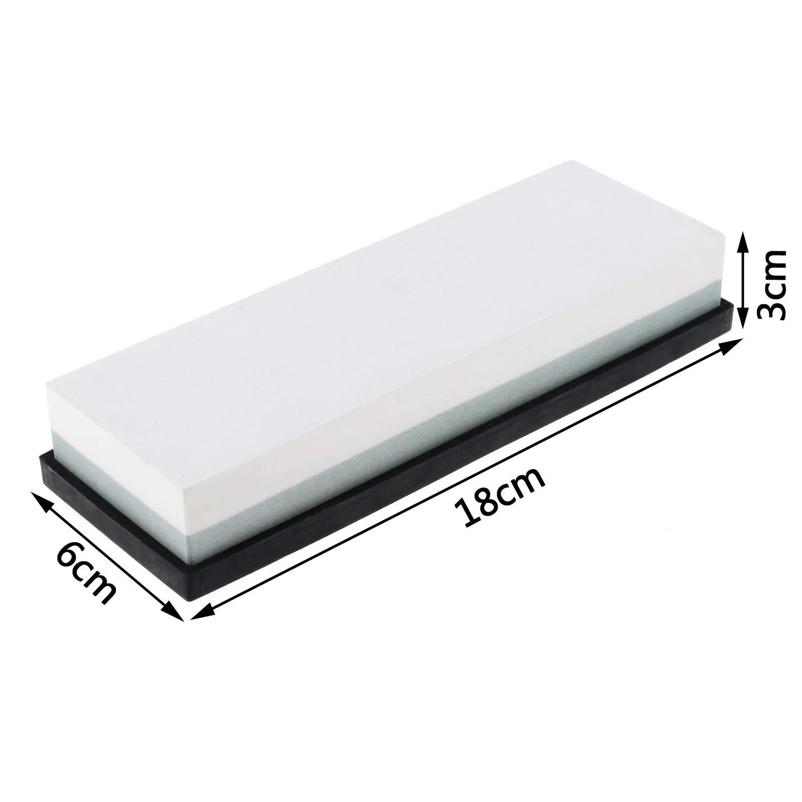 Точильный камень водный 1000/4000 грит белый корунд с нескользящей подставкой, фото №3