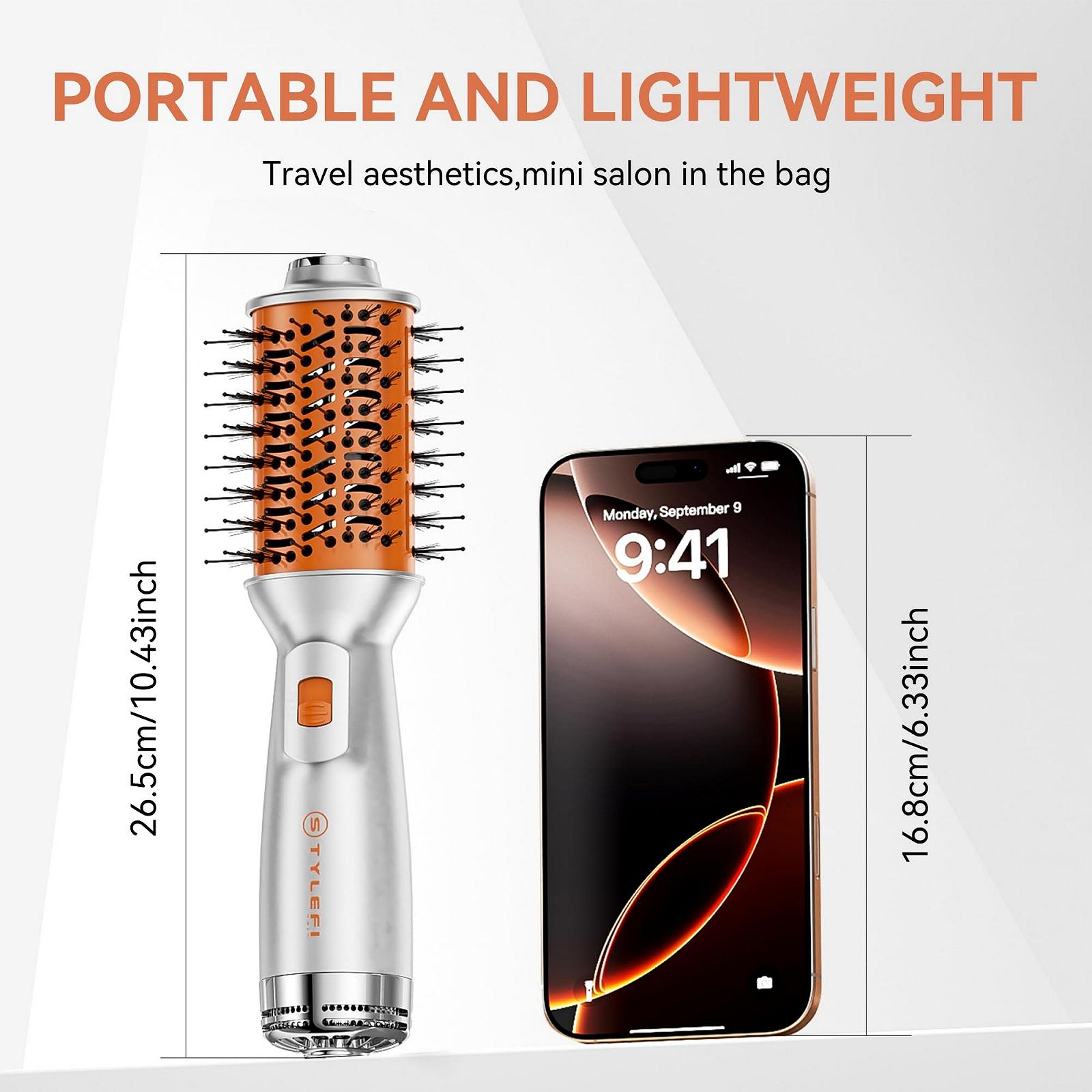 Термічна фен-щітка 2 в 1 Double Tension Ion Round Blow Dryer Brush, фото №5 Термічна фен-щітка 2 в 1 Double Tension Ion Round Blow Dryer Brush, фото №5