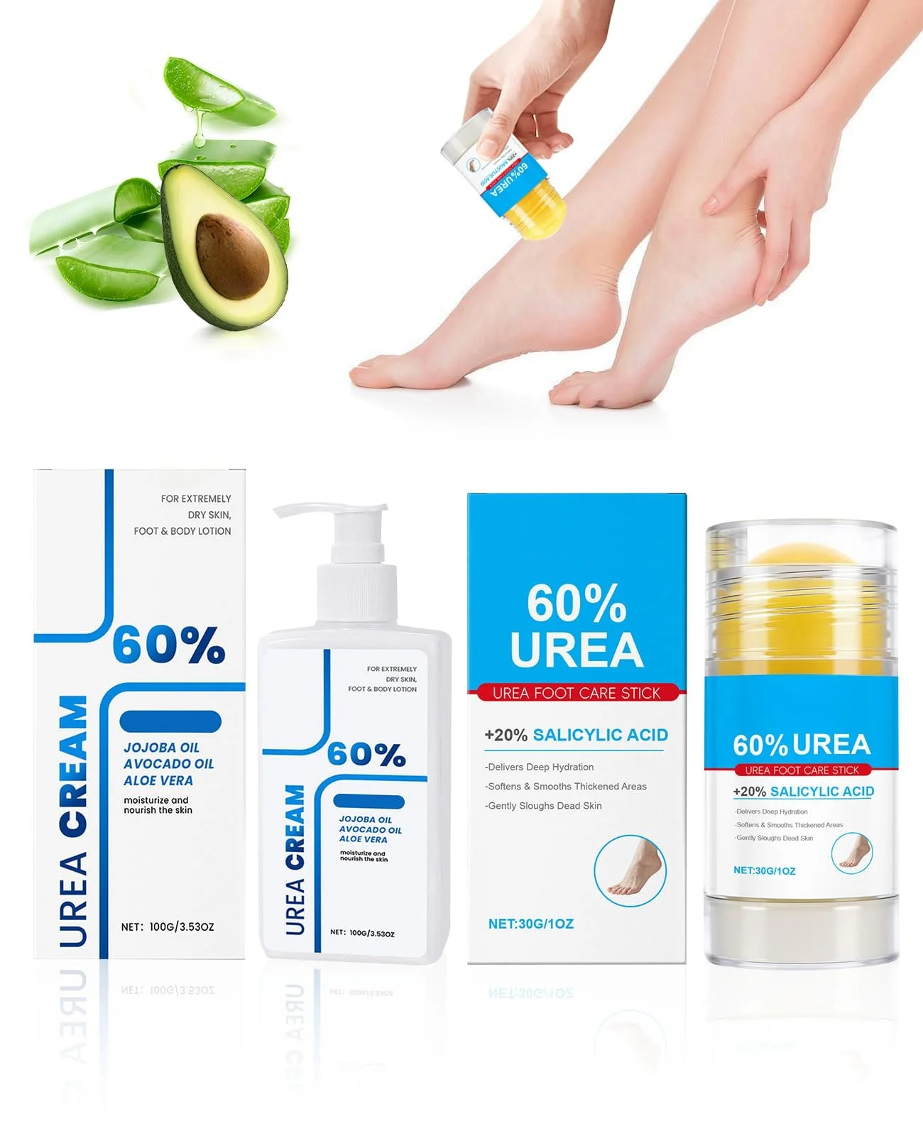 Набор Urea Cream 60% + Body Lotion крем для ног и лосьон для тела интенсивный уход, фото №1 Набор Urea Cream 60% + Body Lotion крем для ног и лосьон для тела интенсивный уход, фото №1