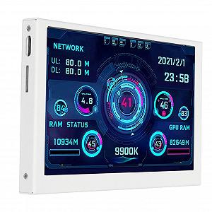 Монітор температури Zunate 5 Inch Комп'ютерний 5 дюймів IPS USB C Міні-екран - Фото 1