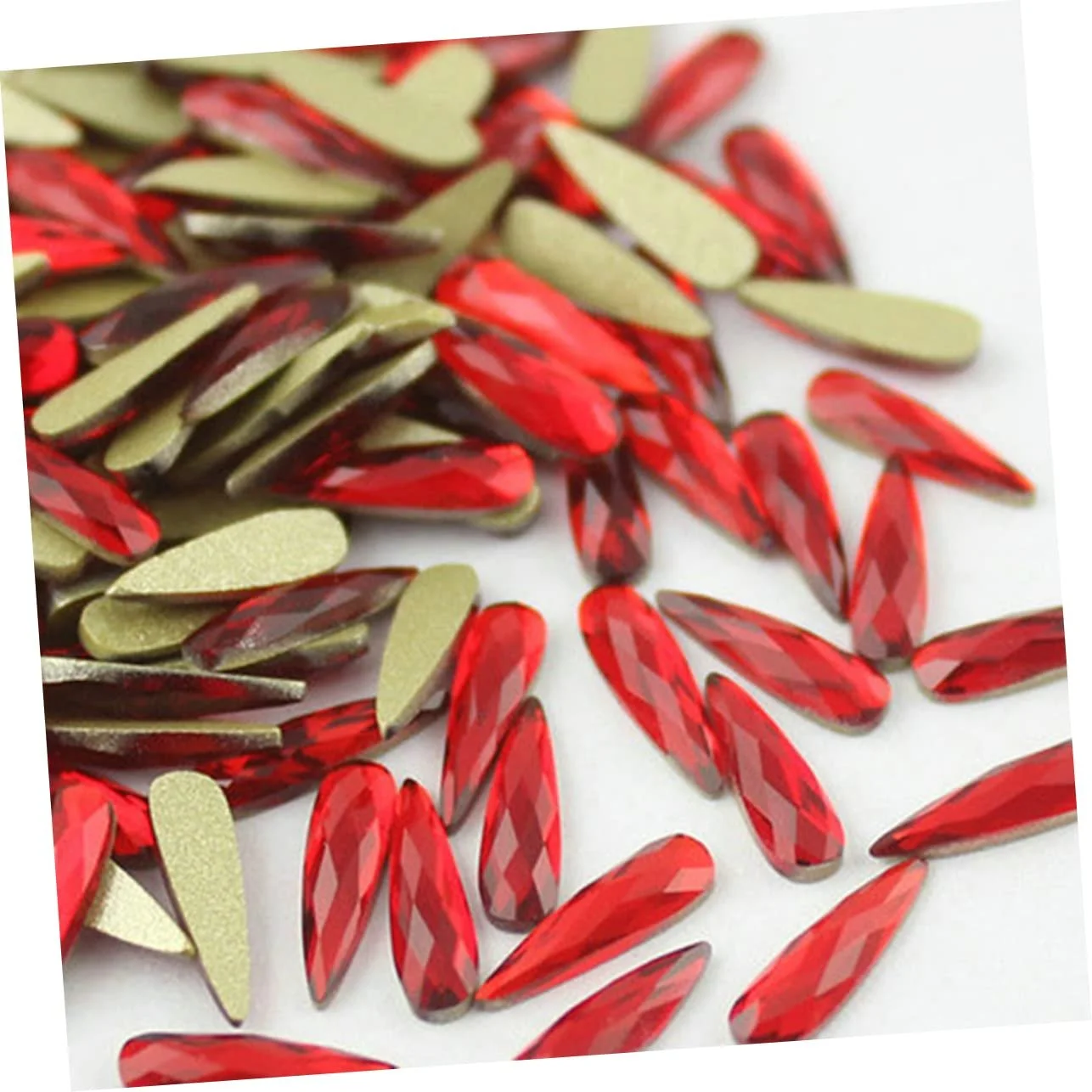 Стразы Beavorty 40 шт. Кристаллы для маникюра, кристаллы для ногтей, украшения для ногтей, блестящие кристаллы для ногтей, капли воды, 3D, фото №9