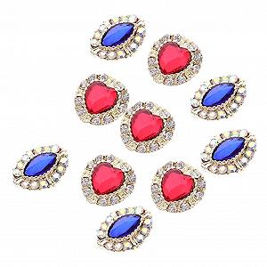 Healeved, плоскі підвіски для нігтів, аксесуари, 3D скло - Фото 1