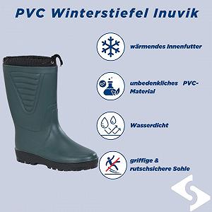 Резиновые сапоги Scheibler Inuvik Утепленные Мужские Полувысокие Рабочие Водонепроницаемые Зимние с Нескользящей Подошвой из ПВХ Термостойкие synthetic.ua - Фото 1