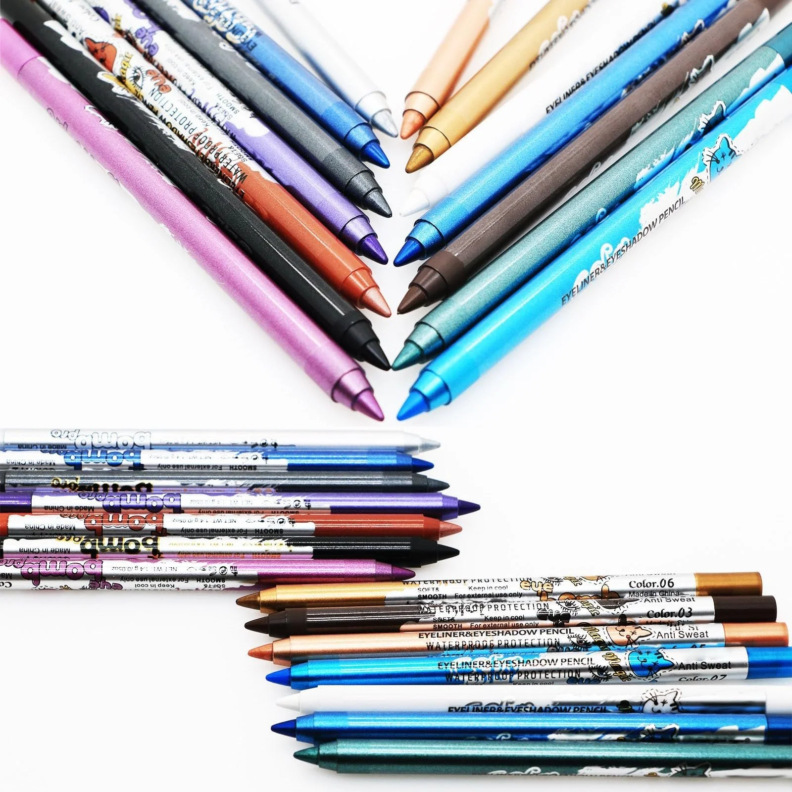 Карандаш для глаз, Водостойкий и Не Размазывающийся, Блестящий, фото №7