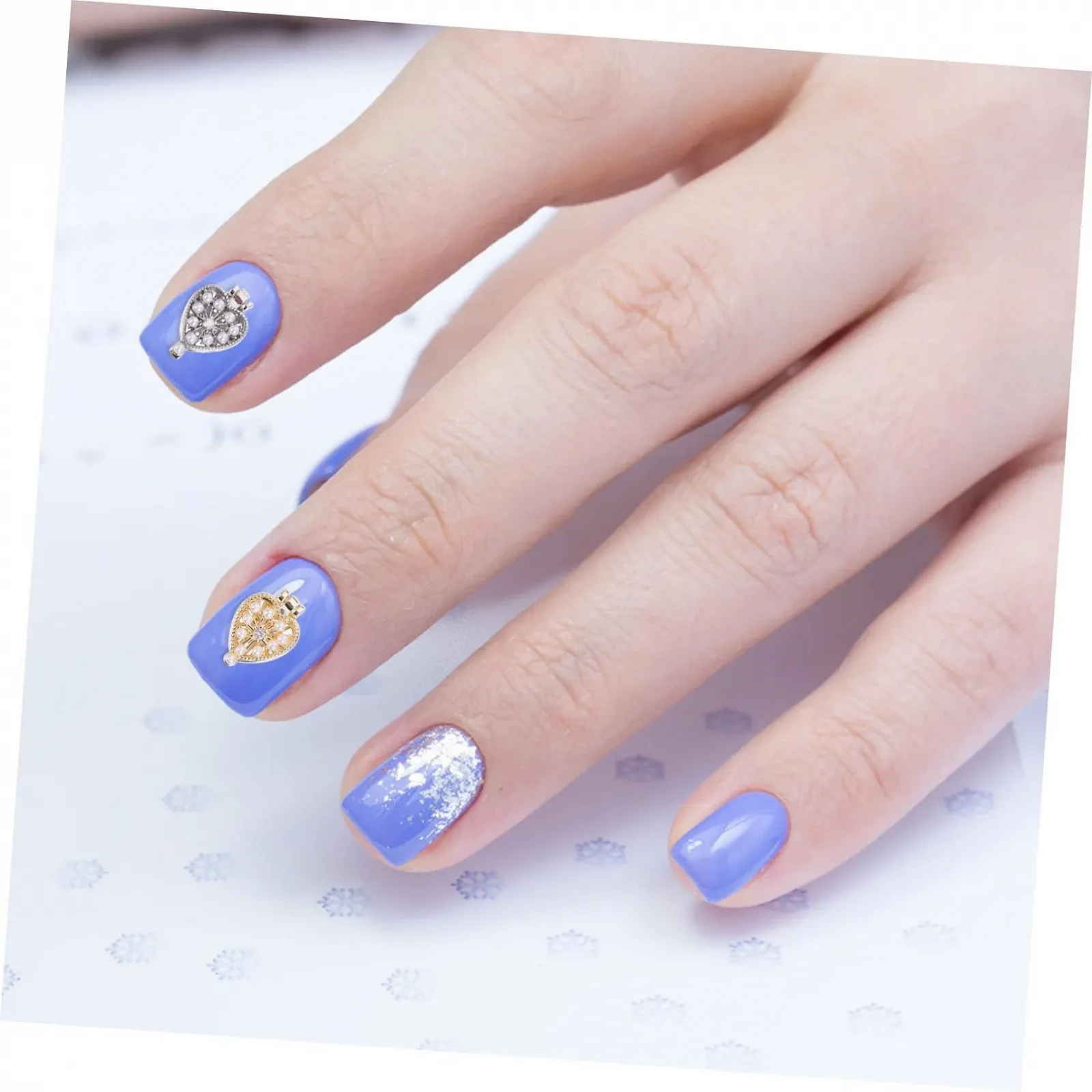 Шармы для ногтей Сердце Beavorty 12 шт. Декоративные украшения для маникюра, фото №5