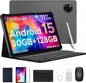 Планшет 10.1'' DOOGEE Tab A9 Pro+ 6+24/128 ГБ 8 ядер Android 15 Черно-серый - Фото 1