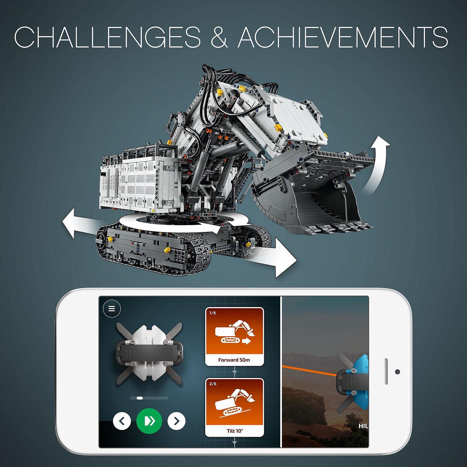 Іграшка-конструктор Lego Technic 42100 Liebherr Excavator R 9800 керована через додаток, фото №6