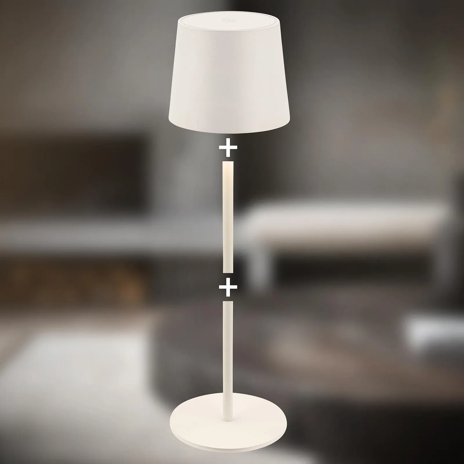 Светодиодная настольная лампа BRILONER Беспроводная IP44 Сенсорная Аккумуляторная Античный белый 11 x 34.5 см, фото №9