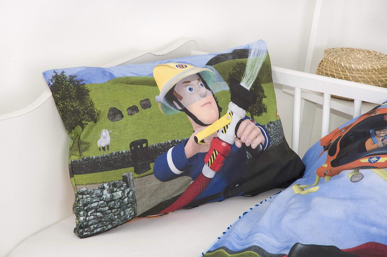 Комплект постільної білизни Herding Fireman Sam, двосторонній мотив, наволочка 40 x 60 см, підодіяльник 100 x 135 см, бавовна/рефорс, фото №5
