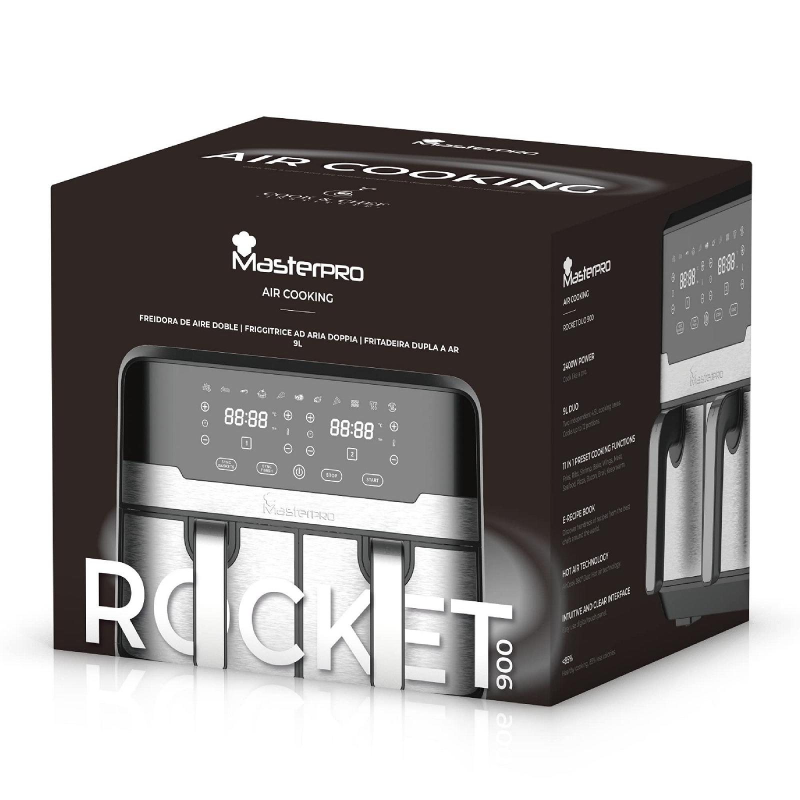 Мультипіч MasterPRO Rocket Duo 900 9 л 2100 Вт LED-екран 11-в-1 Black, фото №8 Мультипіч MasterPRO Rocket Duo 900 9 л 2100 Вт LED-екран 11-в-1 Black, фото №8