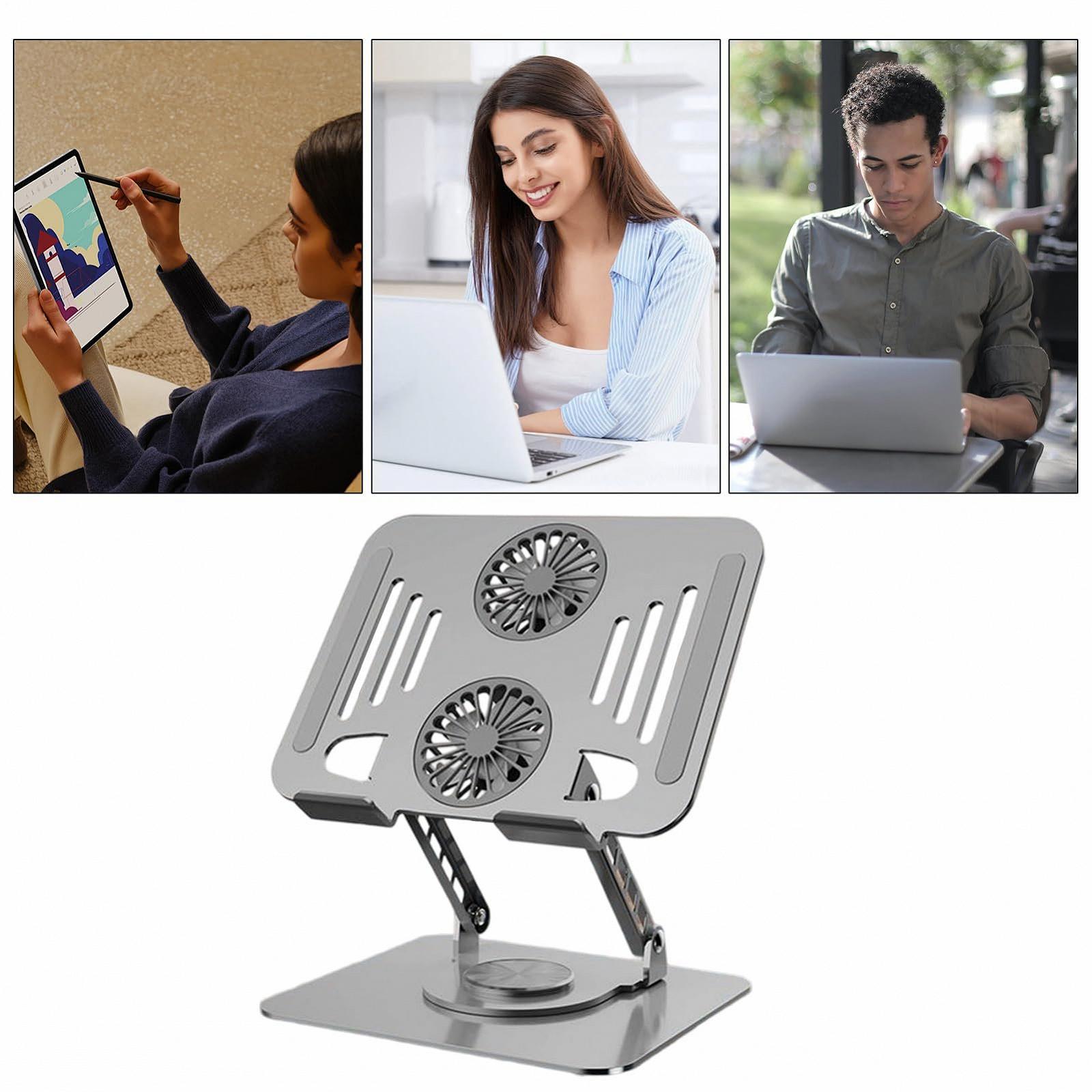 Подставка для ноутбука - Охлаждающая подставка для книг, 24 x 20 x 7 см, Регулируемый кронштейн из углеродистой стали | Складная подставка для компьютера, Профессиональное использование для дома, общежития U, фото №6