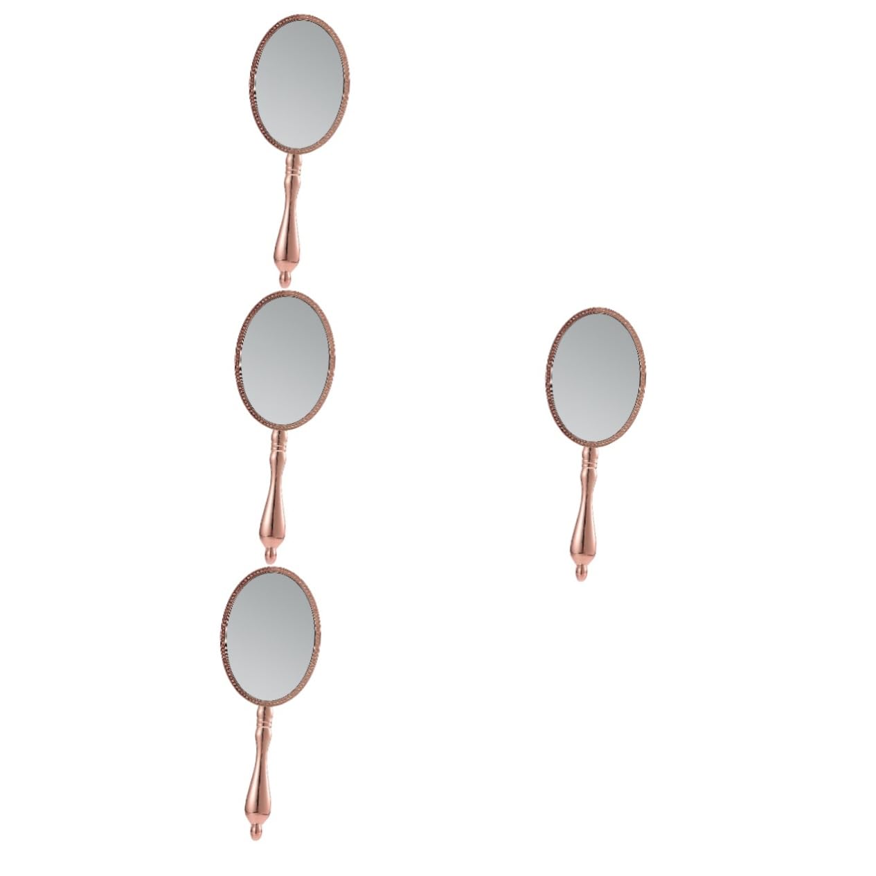 Зеркало ручное Angoily Pack of 4 Portable Makeup, Travel Retro Wallet Tool Rose Gold Gift, фото №1
