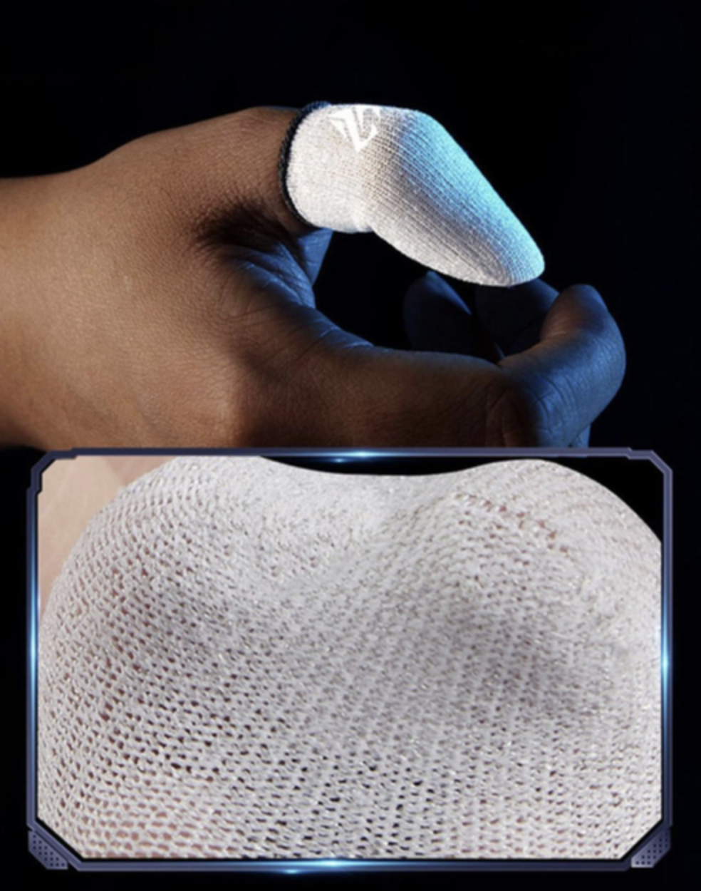 Кіберспортивні сенсорні напальчники для мобільних ігор 2 шт Сірий, фото №7