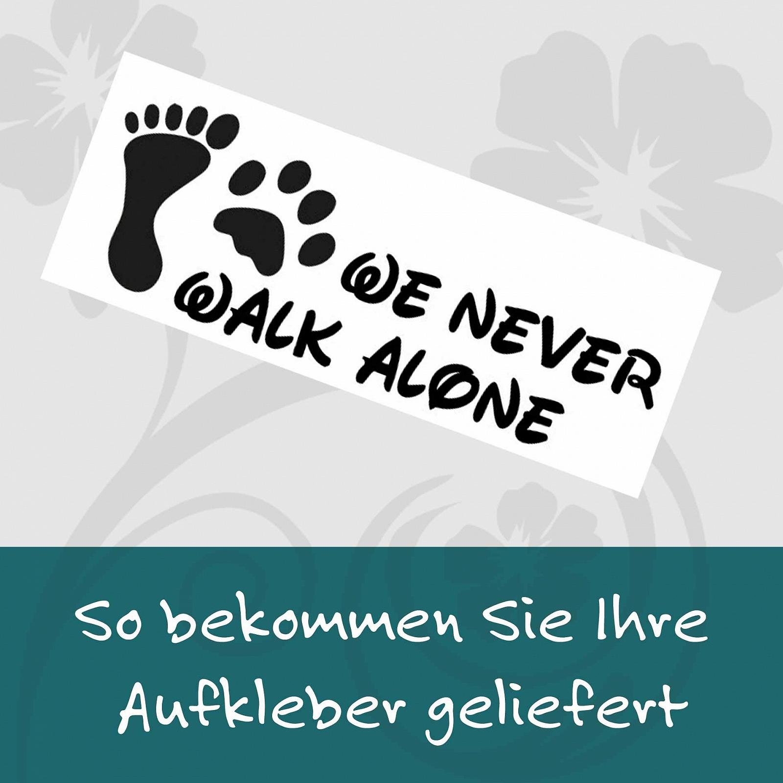 Наклейка на стіну kleb-Drauf We Never Walk Alone 7 x 20 см Глянцева Сіра, фото №4