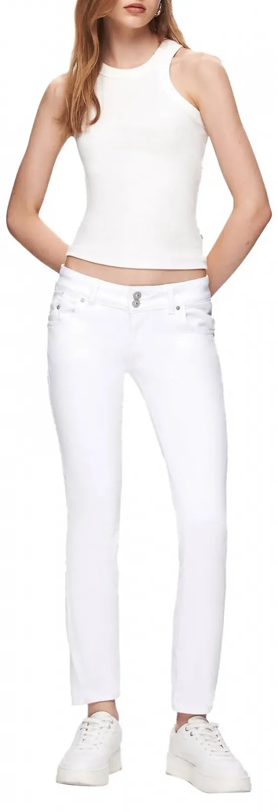 Джинси LTB Molly 200 Slim Fit Low Rise Basic-5-Pocket White 100 27W / 32L, фото №1