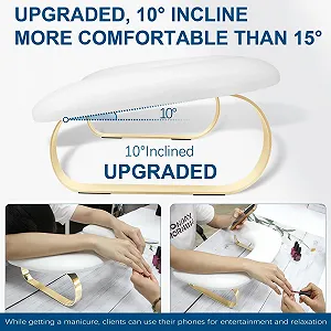 Підставка для рук манікюрна U-подібна Tech з тримачем з нержавіючої сталі synthetic.ua - Фото 1