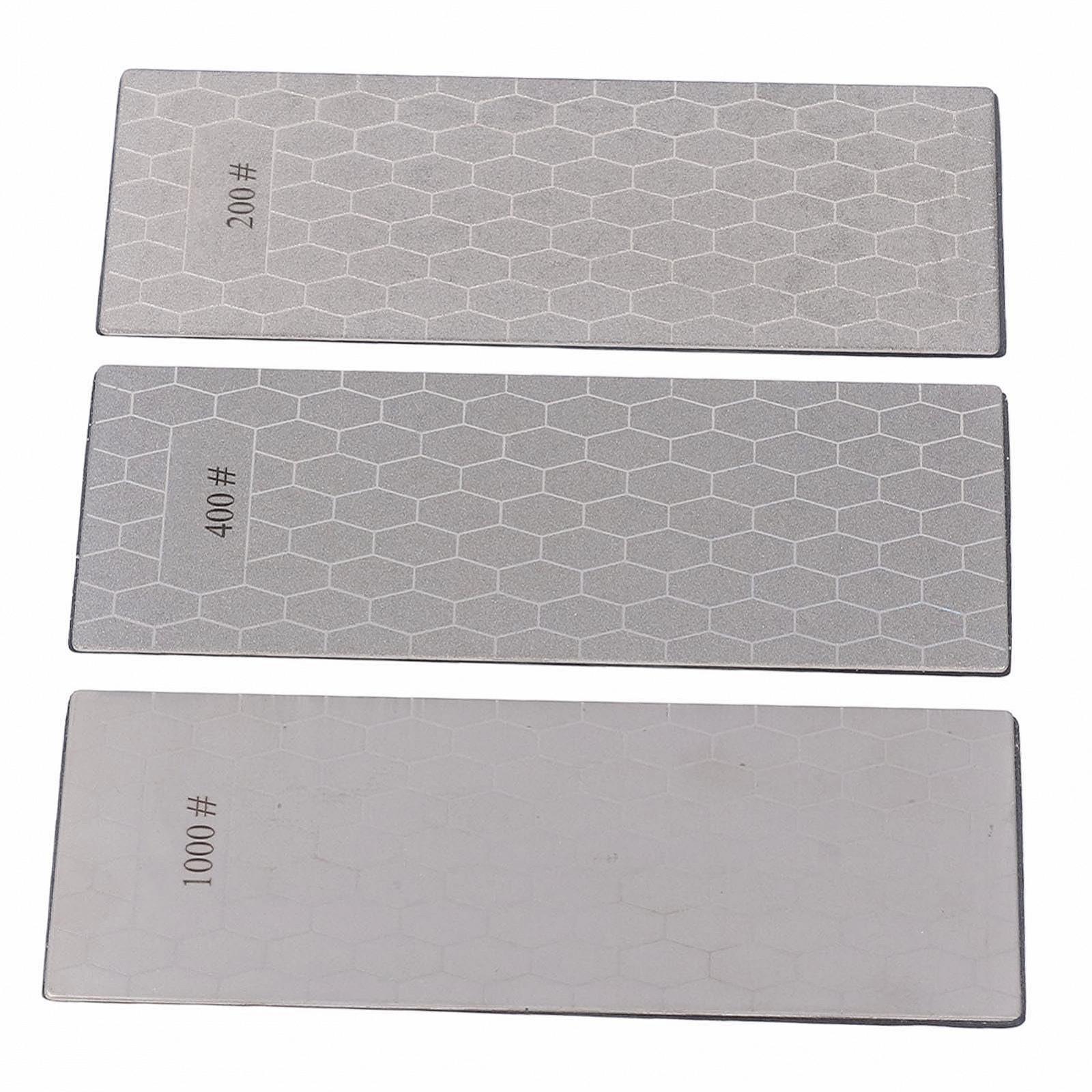 Алмазные точильные камни 3 шт. 200 400 1000 грит с нескользящим основанием, фото №5