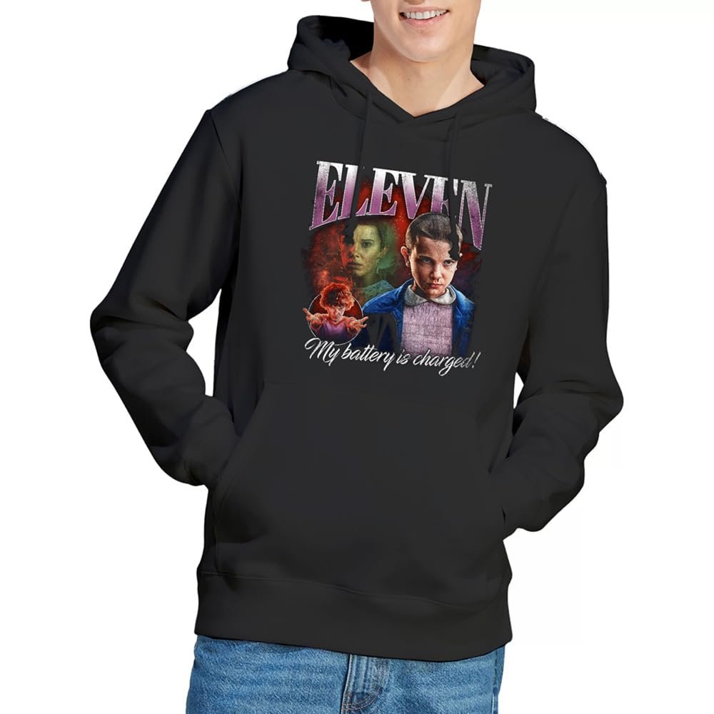 Худи Stranger Things Eleven Homage Unisex, Черный, фото №1