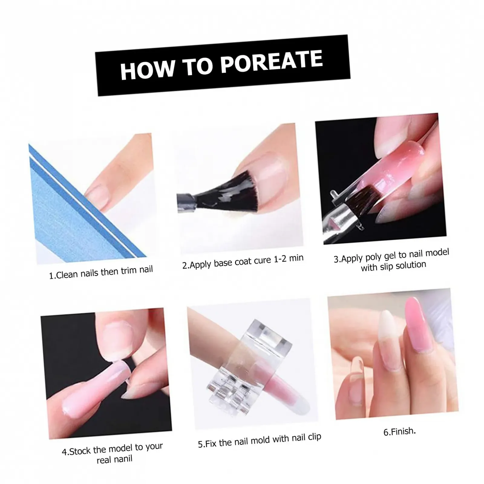 Клипсы OATIPHO для наращивания ногтей, 10 шт., для гелевых ногтей, фото №4