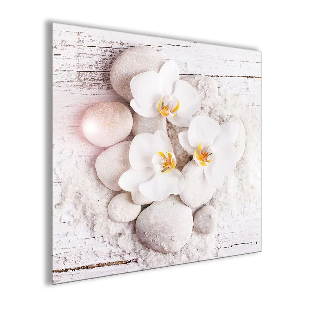 Скляна картина artissimo White Sence I White Orchids with Stones AG2071A 30 x 30 см, фото №3 Скляна картина artissimo White Sence I White Orchids with Stones AG2071A 30 x 30 см, фото №3