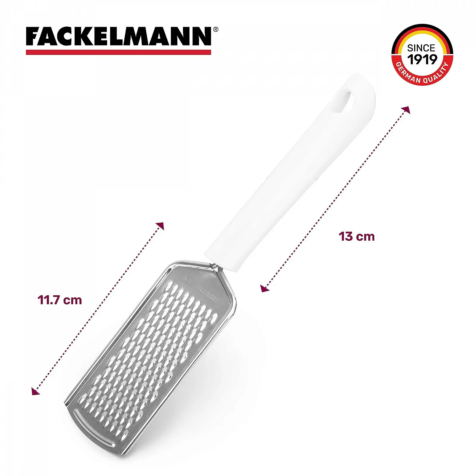 Терка Fackelmann Arcadalina з нержавіючої сталі, Білий/Сріблястий, фото №2