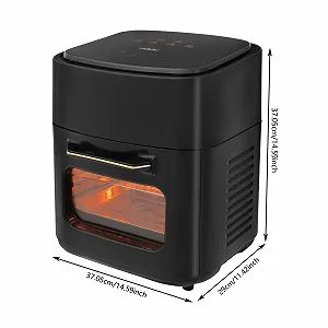 Мультипіч 15 л 1400 Вт 80-200 °C з оглядовим вікном Чорна synthetic.ua - Фото 1