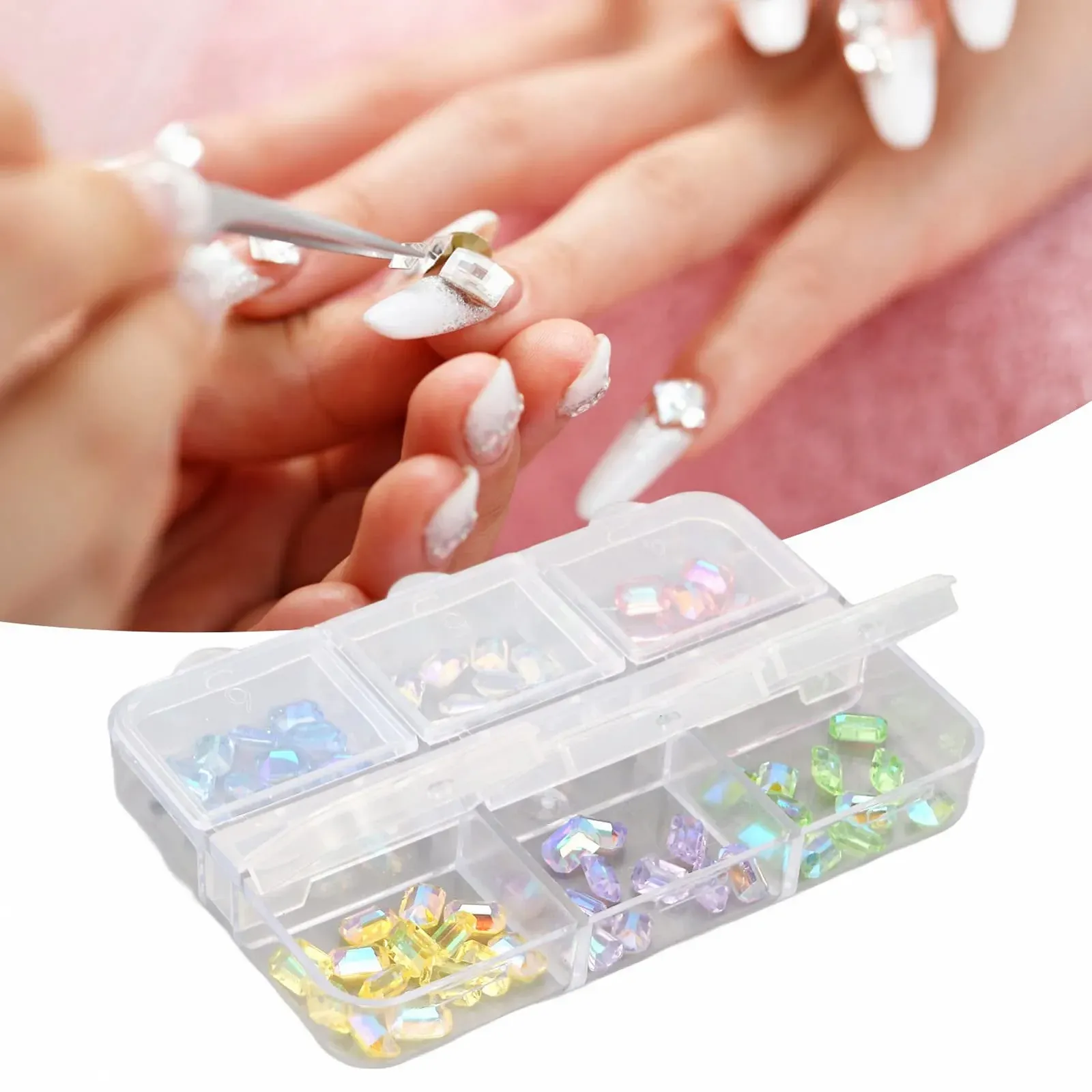 3D блискітки для нігтів Стрази, прикраси, блискучі, фото №3