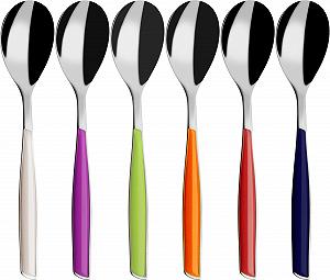 Купити Набір чайних ложок Bugatti Glamour GLAA-021F07/6, 6 шт., різнокольоровий (SAN/сталь) - Фото 1 Набір чайних ложок Bugatti Glamour GLAA-021F07/6, 6 шт., різнокольоровий (SAN/сталь) - Фото 1