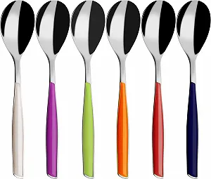 Купити Набір чайних ложок Bugatti Glamour GLAA-021F07/6, 6 шт., різнокольоровий (SAN/сталь) - Фото 1 Набір чайних ложок Bugatti Glamour GLAA-021F07/6, 6 шт., різнокольоровий (SAN/сталь) - Фото 1