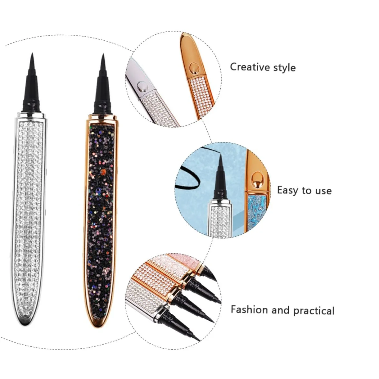 Подводка MUSISALY Diamant Водостойкая, зеленый оттенок, фото №4