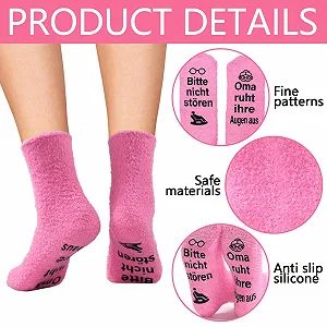 Подарочный набор Носки Рукавички для рук Oma ruht ihre Augen aus Роза, ромашка, авокадо synthetic.ua - Фото 1