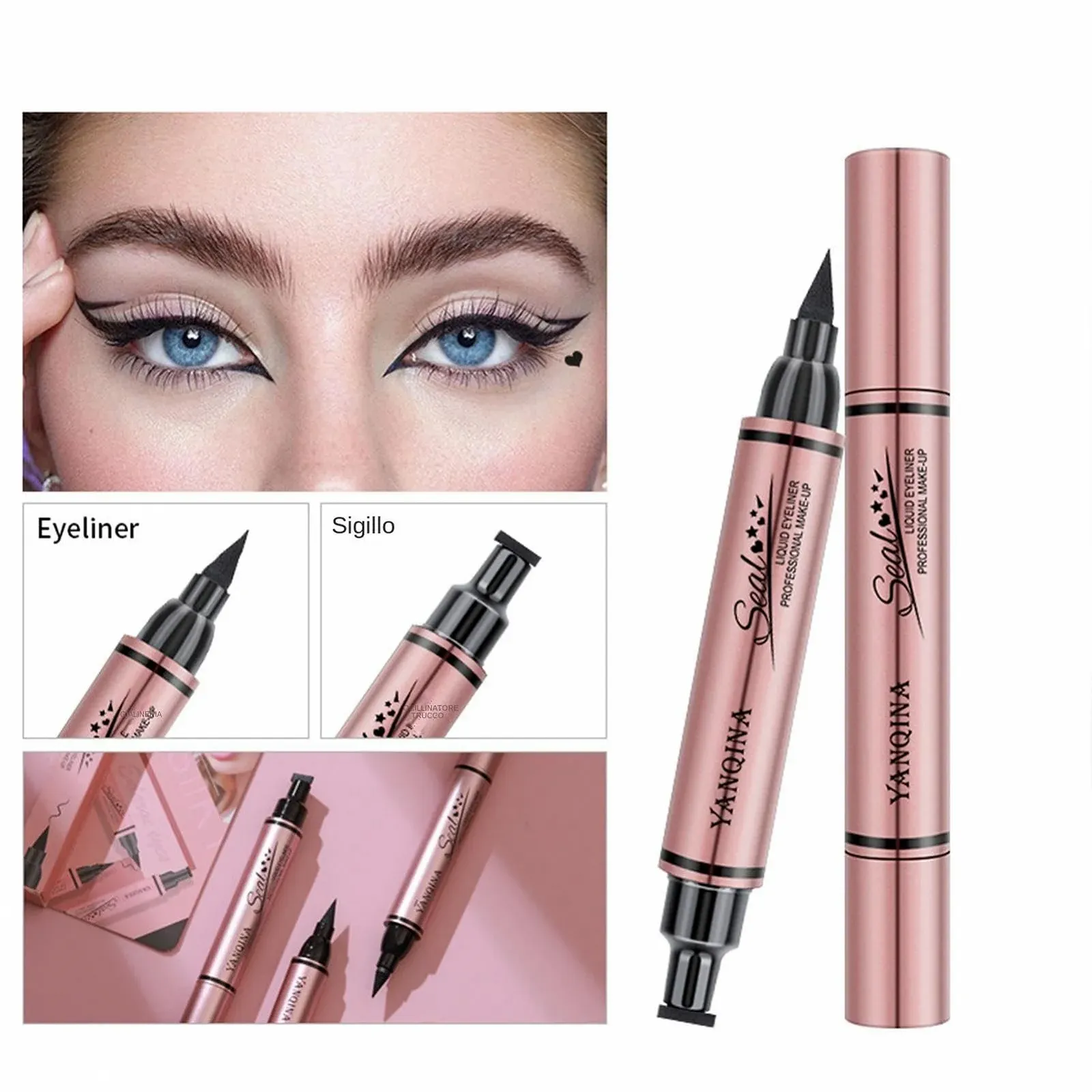 Підводка для очей з штампом у вигляді серця двостороння, фото №5