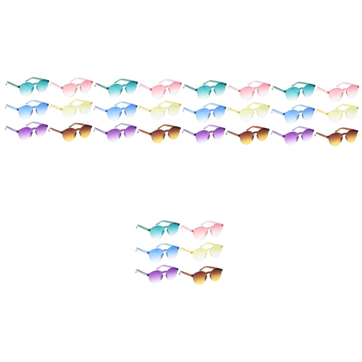 Сонцезахисні окуляри Серце PACKOVE 30 шт., Різні кольори, фото №1